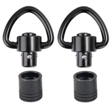 2Pcs Push Button QD Quick Detach/Release Heavy Duty Sling Swivel Mount With Base