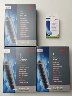JURA Claris+ Smart Filter 24233 3 x 3 er SET + 6 Reinigungstabletten 24225