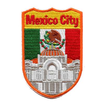 México Ciudad Turista Viaje Parche Ciudad Mundo Escudo Bordado