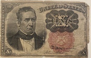 1874 5th Issue 10 Cents Fractional Currency Better Grade B45#38271