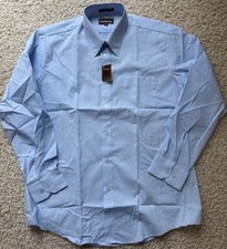 Men  s Hudson  s Light Blue Dress Shirt Size 16 32/33 NWT