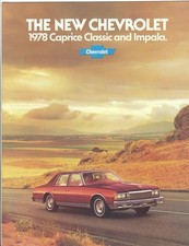 1978 Chevrolet Caprice Classic Impala Brochure - Mint