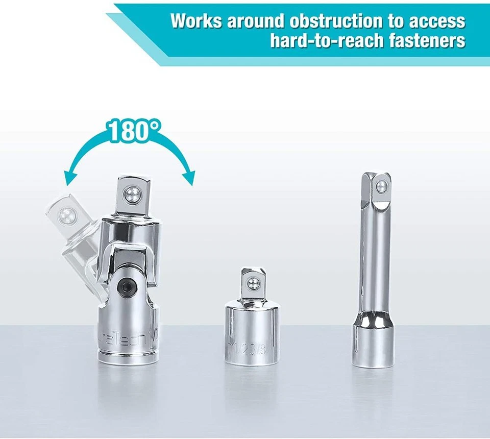 DURATECH Socket Accessory Kit/Drive Tool Accessory Set w/EVA Foam Tool Organizer - Image 4 of 4