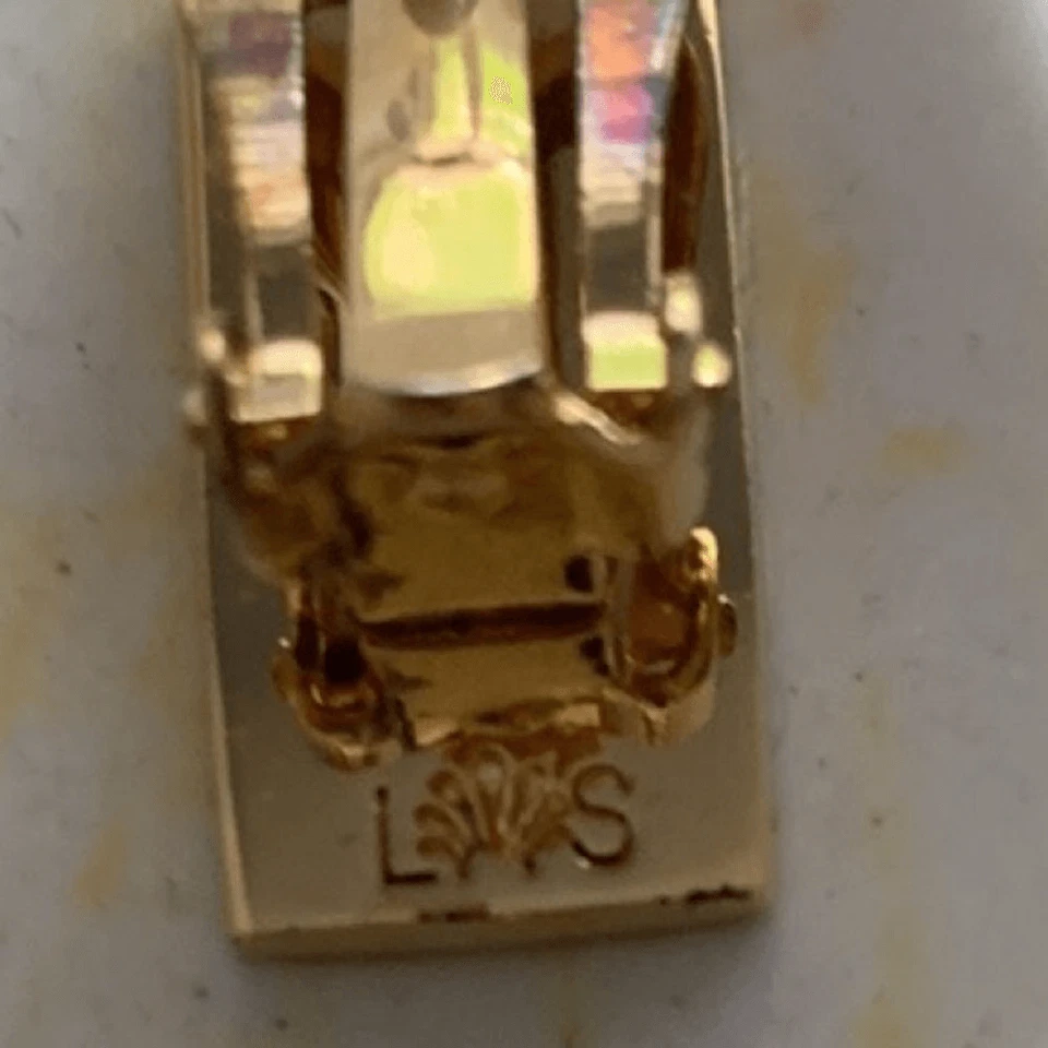 Pendientes colgantes Lele Sadoughi jardín mosaico pétalo de iris azul puesta de sol howlita clip Foto 4 de 4