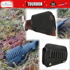 TOURBON Leather Shooting Cheek Rest 45-70 Ammo Holder Buttstock Cover Comb Riser