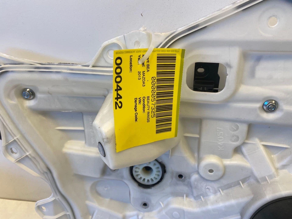 Regulador de ventana de puerta eléctrica trasera MAZDA 3 I 2010-2013 con soporte lado derecho derecho derecho Foto 2 de 4