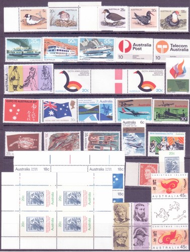 Australien postfrisch Briefmarken 40er Set aus den 1970er Jahren