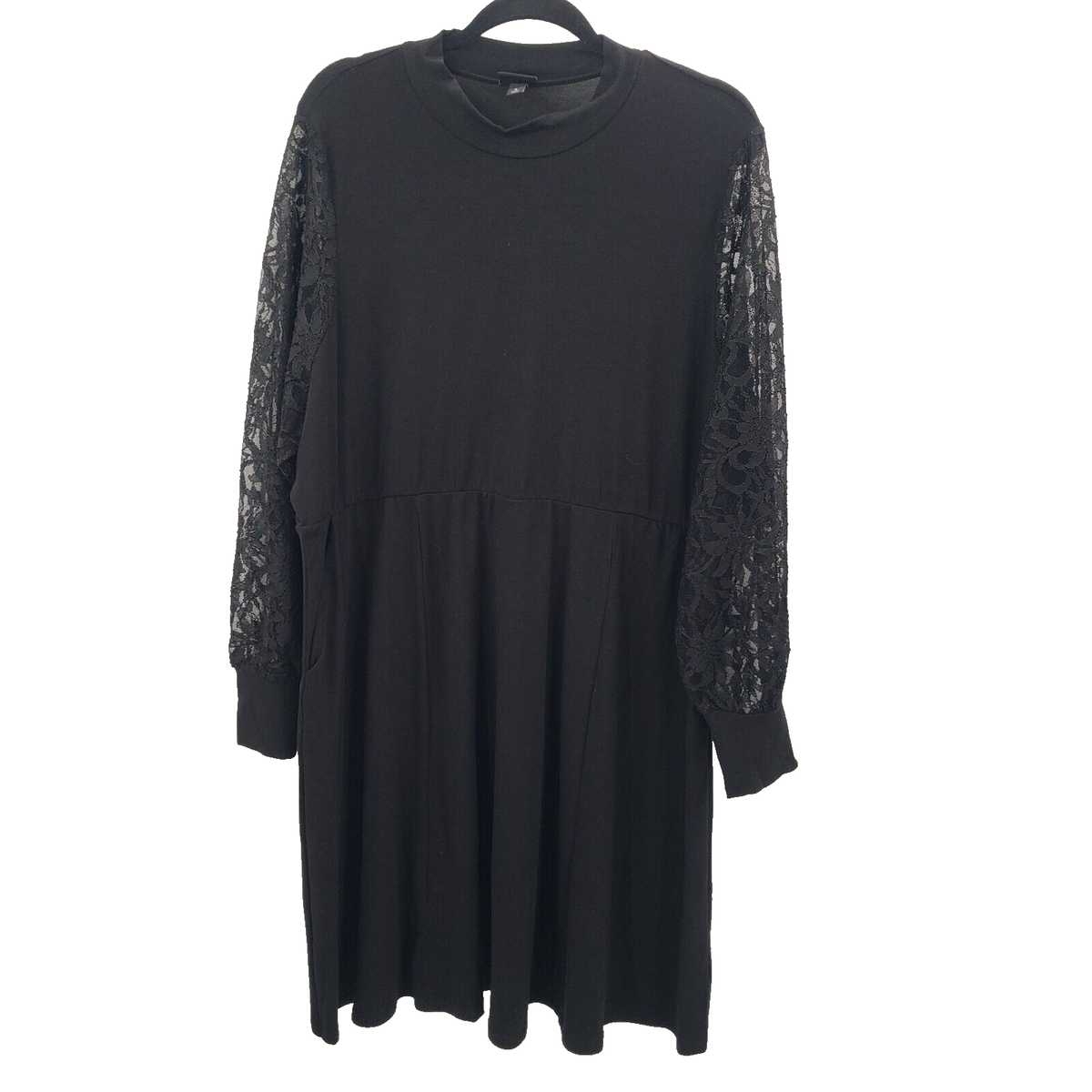 Torrid Black Jersey Lace Sleeve Dress Womens Plus Size 3x 3 Knee Length |  eBay