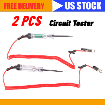 2x Digital Electric Voltage Circuit Tester Automotive Test Light Car Truck 6-24V
