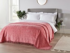 Diana Cowpe Traditional Bedspread Candlewick Geneva Bed Throw Cotton Chenille