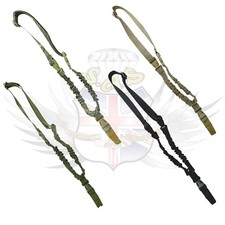 Tactical Single Point Bungee Sling Elasticated Black Green Coyote BTP By Kombat