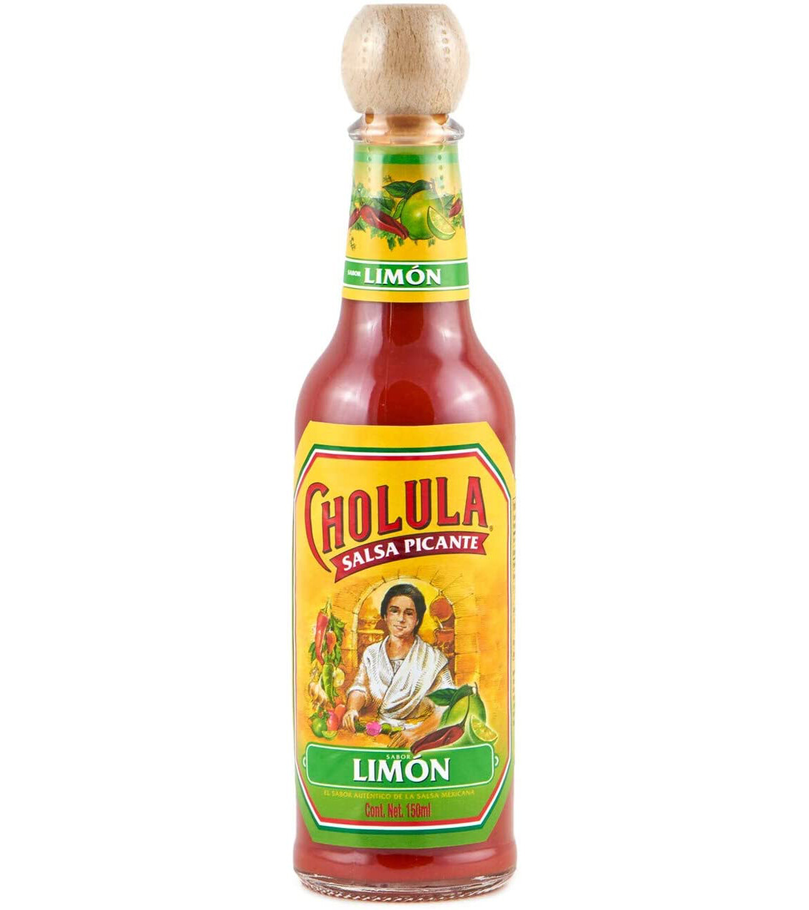 Chilli Lime (Limon) Hot Sauce Cholula 150ml Burst of Citrus Mixed with Mild Heat