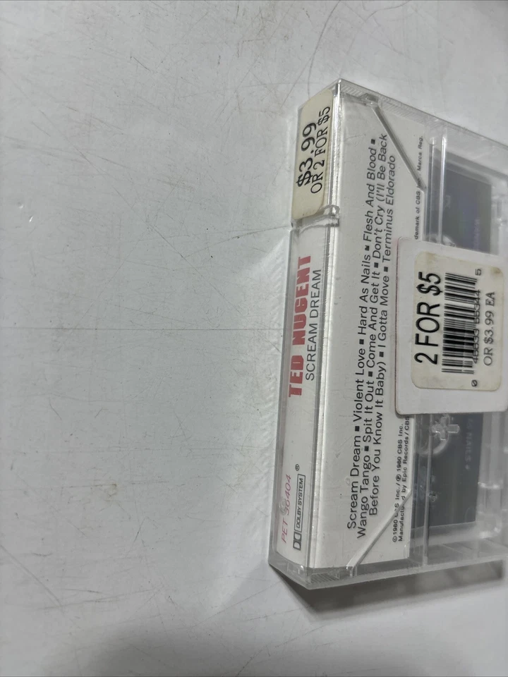 TED NUGENT SCREAM DREAM Cassette Tape 1980 Hard Rock Rare Sealed Brand New - Image 4 of 4
