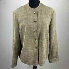 Jones New York Linen Button Down Blazer