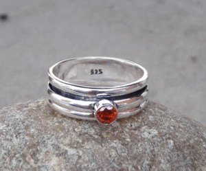 Garnet-Solid-925-Sterling-Silver-Spinner-Ring-Meditation-statement-Ring-SR305