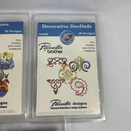 Set of 5 Pacesetter by Brother Designs SA603 SA605 SA606 SA607 SA 610 - Picture 4 of 12