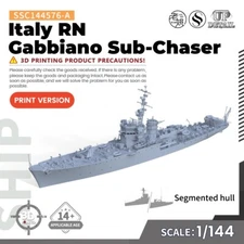 SSMODEL SSC144576-A 1/144 Military Model Kit Italy RN Gabbiano Sub-Chaser