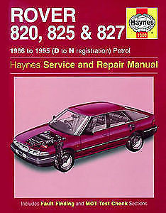 1380 Rover 820 825 827 1986 - 1995 Petrol Haynes Service and Repair Manual - Picture 1 of 1