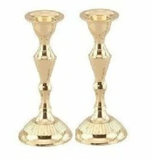 CANDLESTICKS in BRASS 5" High, Set of 2