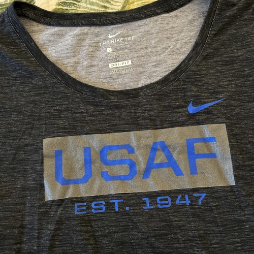 WOMENS NIKE US Air Force T SHIRT USAF LONG SLEEVE THE TEE Dri-fit Falcons - Picture 3 of 4