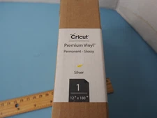 (1) NEW Cricut 12" x 15ft Premium Permanent Vinyl - Glossy - SILVER - 2005282