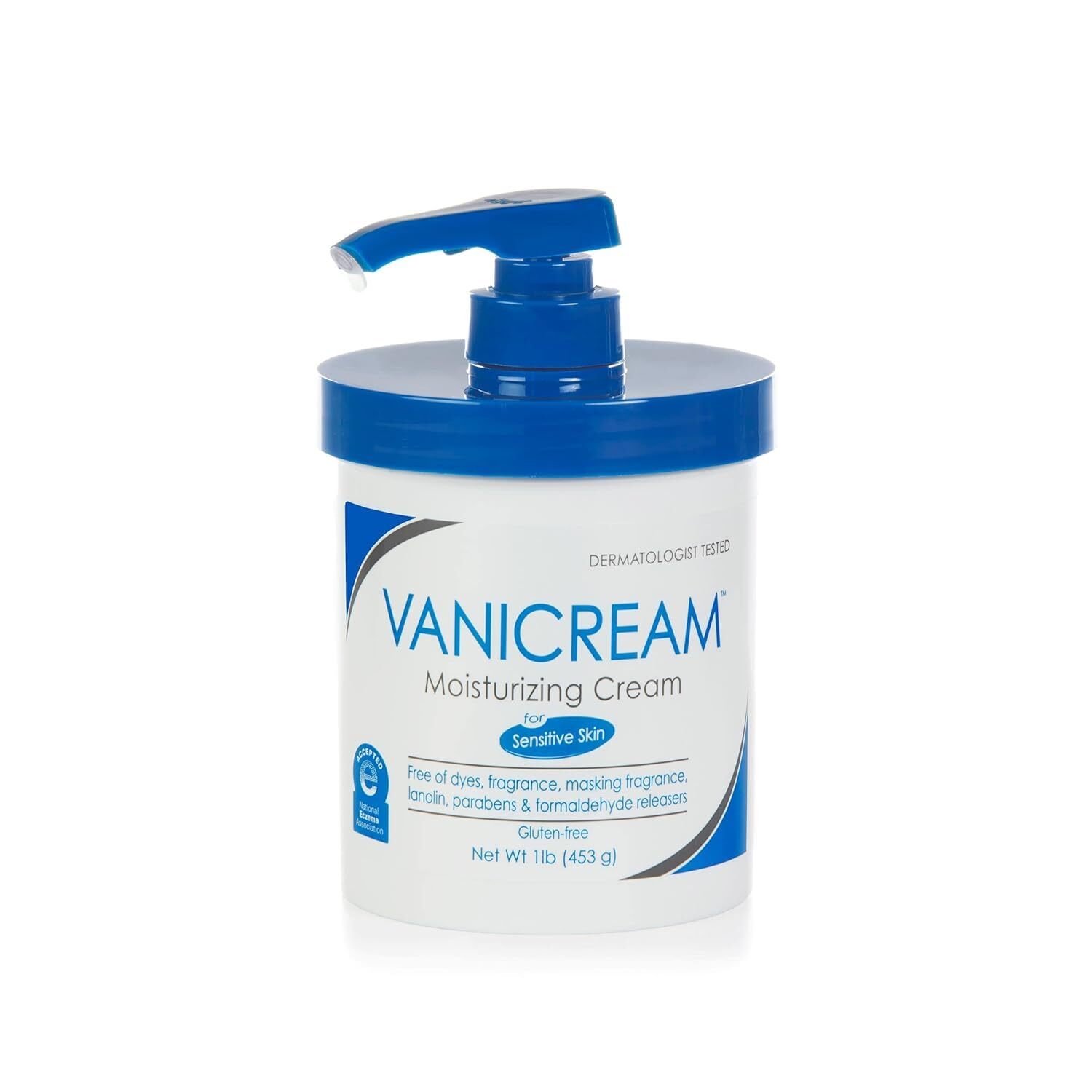 Vanicream Moisturizing Cream with Pump 16 oz for Dry Sensitive Skin