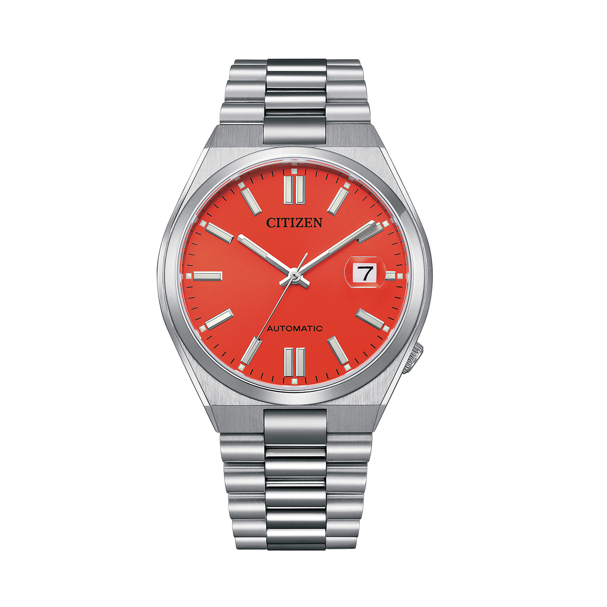 Citizen x Pantone 40mm Blazing Red Dial Silver Stainless