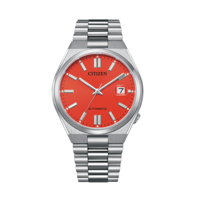 Citizen x Pantone 40mm Blazing Red Dial Silver Stainless Steel