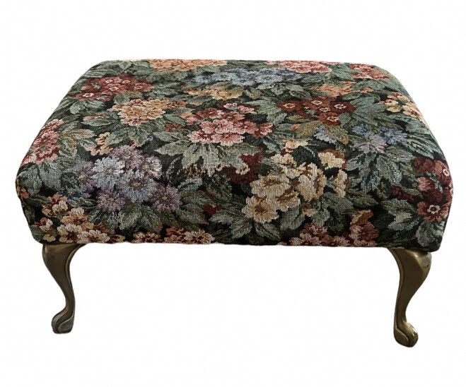 Antique sale tapestry footstool
