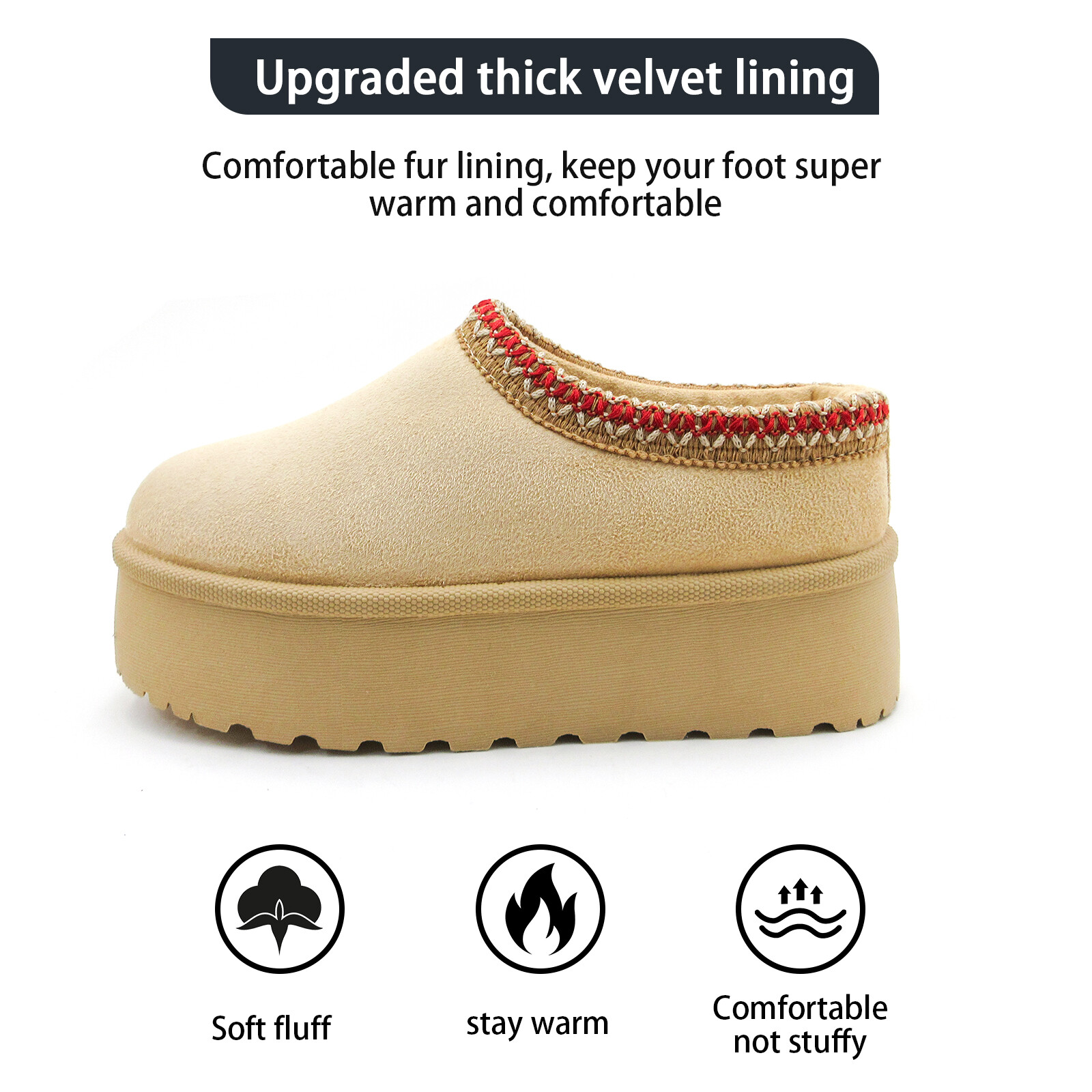 SAOLA Stivali da neve donna invernali antiscivolo foderati caldi scamosciati suola 2 pollici Glaze