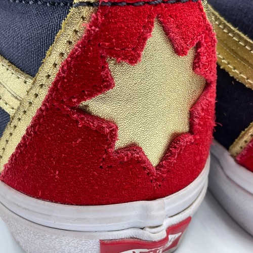 Vans Marvel Wonder Woman Size 7 Women’s Shoes Red Gold Blue White Earth 616 Skat - Picture 16 of 23