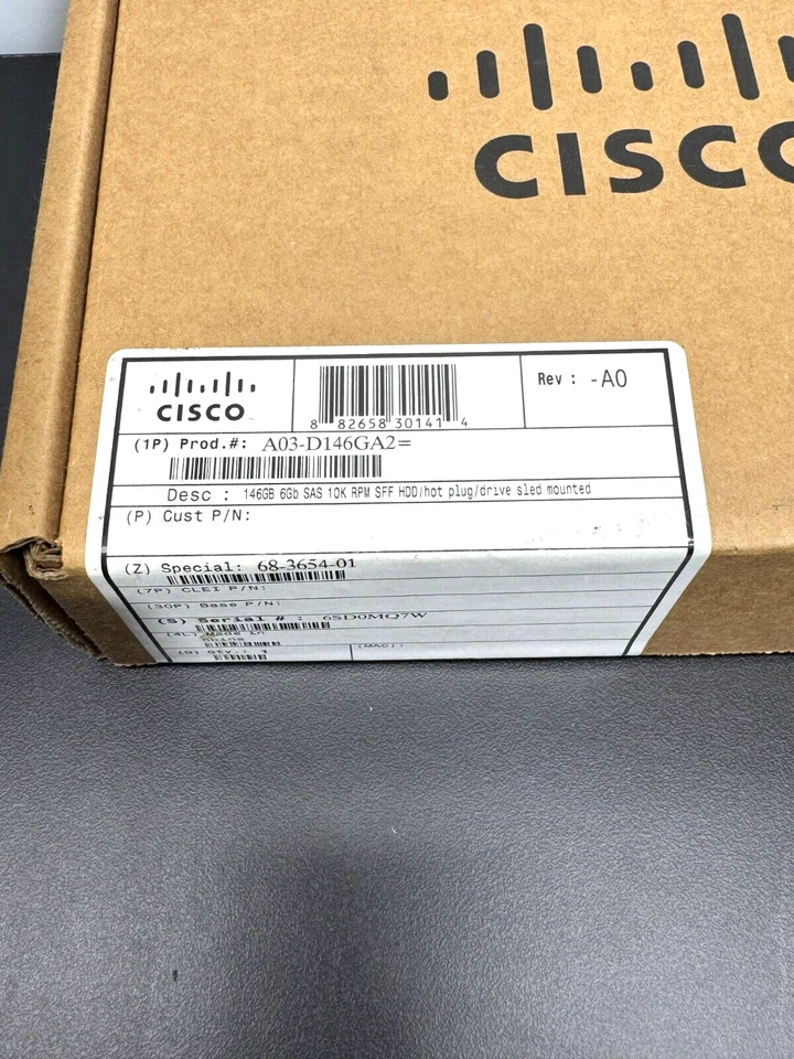 Cisco 146GB 2.5" SAS Hard Disk Drive A03-D146GA2 HDD SFF 6Gbps 10k rpm, Hot Plug - Image 2 of 3