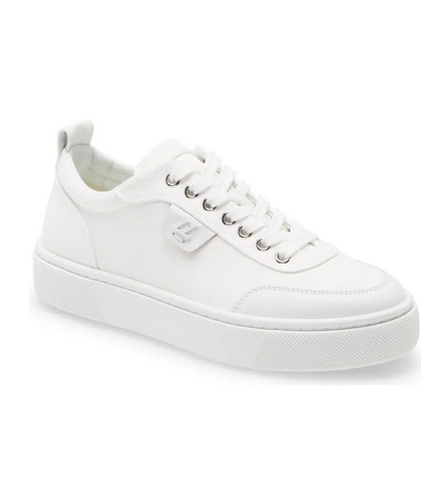 platform leather white sneakers