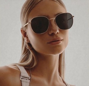 Quay Sunglasses Jezabell Rimless OS Gold Rainbow Mirror Lens Round Festival Boho Quay Australia | Accessories | Quay Jezabell Sunglasses  main image 3