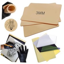 3MM Tattoo Skin Practice Kit - 13Pcs Fake 3pcs Fake Skin 3mm with 10pcs Paper