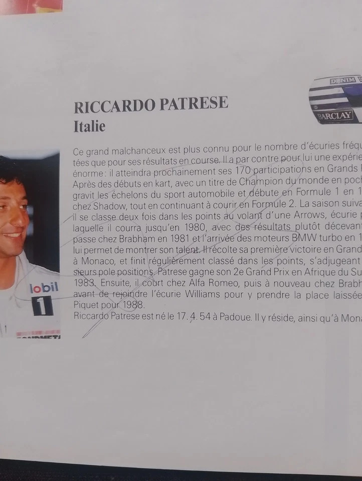 1988 Belgium Grand Prix F1 Programme Signed By 12 Prost Piquet Berger Alboreto - Image 3 of 4