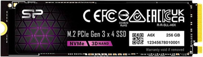 Silicon Power 256GB Nvme M.2 Pcie Gen3X4 2280 SSD (SP256GBP34A60M28AY)