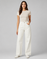 Only Damen Wide Leg Jeans Onlhope High Waist Weiter Schnitt Komfortabel Ecru