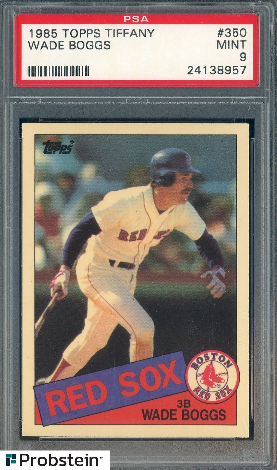 1985 Topps Tiffany #350 Wade Boggs Boston Red Sox HOF PSA 9 MINT