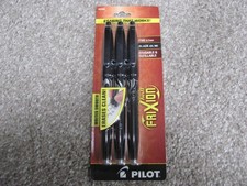 New Pilot FriXion Ball Erasable Gel Pen, Fine 0.7mm, Black Ink, Set 3 31556