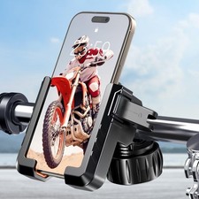 Motorcycle Phone Mount, No Block Camera Bike Phone Holder Mount, Silicone Wra...
