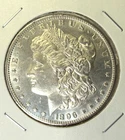 1896-P -AU - U.S. Morgan Silver Dollar. A Very Nice Coin. USMB96P0