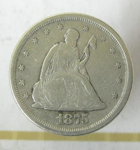 1875-S Twenty 20 Cent Piece/Coin G-VG Seated Liberty