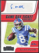 Elijah Moore 2021 Contenders Game Day Ticket Signature GTS-EM Auto Ole Miss