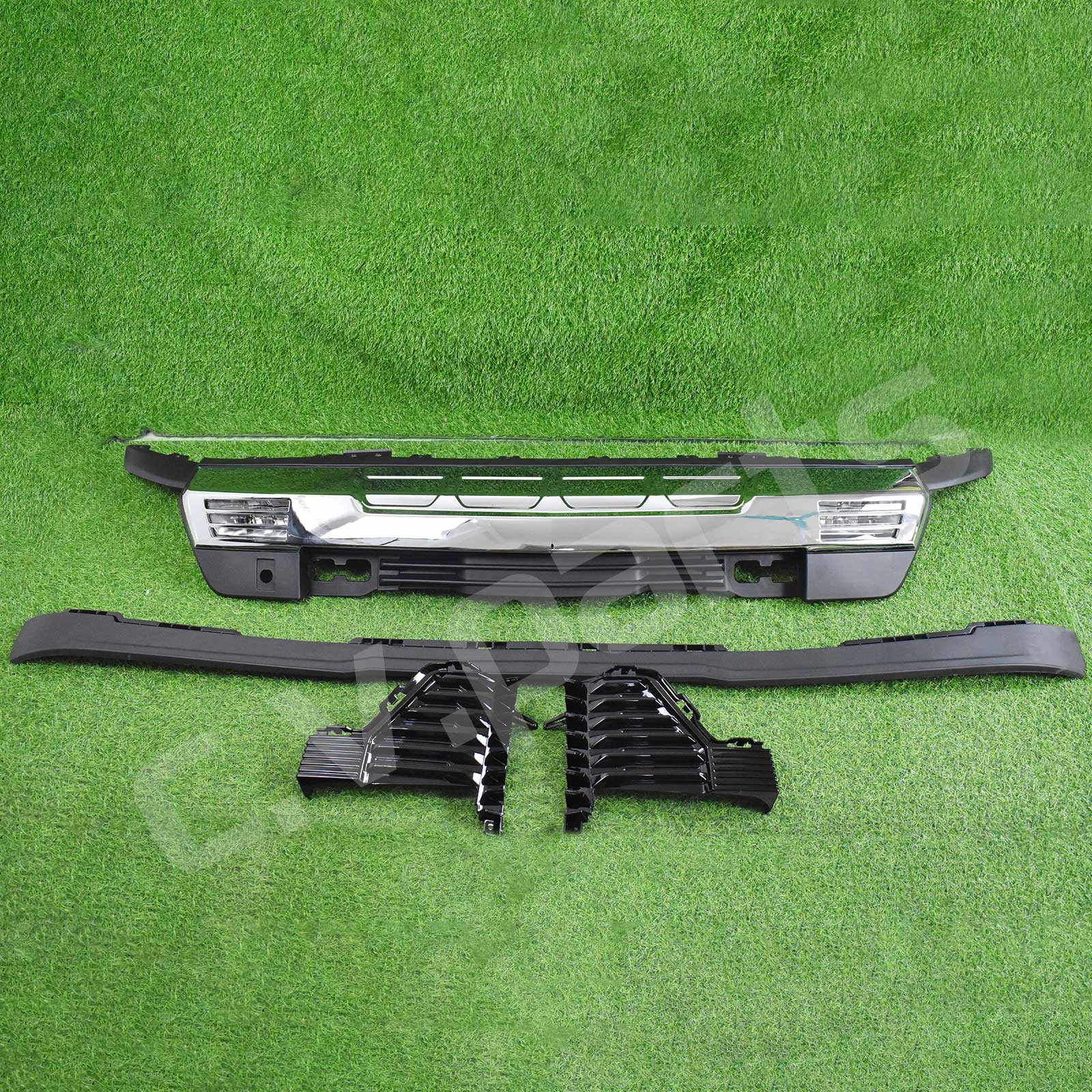 Front Bumper Cover Lower Valance & Fog Light For 2022-2024 Chevy Silverado 1500