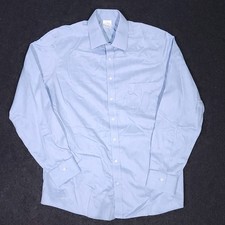 Brooks Brothers Stretch Oxford Shirt Mens 15-34 Slim Blue Long Sleeve Non Iron