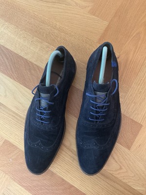 Floris van Bommel Gr.41,5 Uk.7,5  blauer Wildlederschuh, TOP