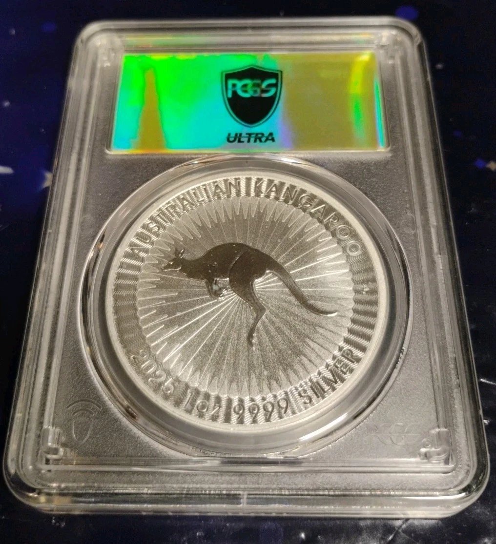 Australian Kangaroo Grade MS 70 PCGS Certified Silver Bullion Australian Kangaroo Grade MS 70 PCGS Certified Silver Bullion