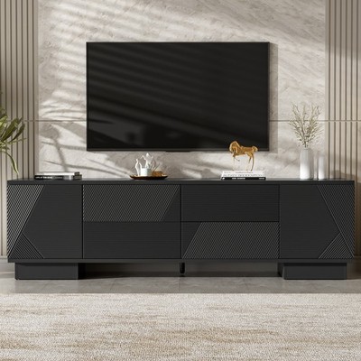 VIBE HAUS 70.8'' Modern TV Stand for TVs up to 75 Inches, Entertainment Center