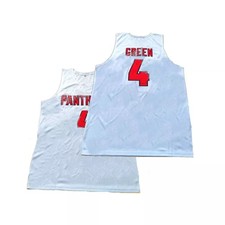 Youth/Men J Green #4 Basketball Jeresy High School Stitched Custom White